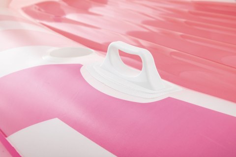 Różowy materac do pływania Z DASZKIEM 244x119x97 cm INTEX 57804