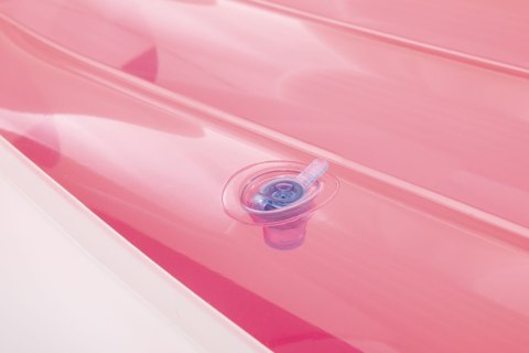 Różowy materac do pływania Z DASZKIEM 244x119x97 cm INTEX 57804