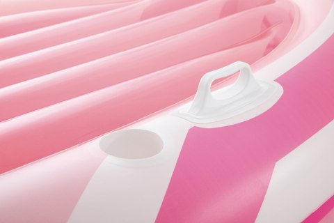 Różowy materac do pływania Z DASZKIEM 244x119x97 cm INTEX 57804