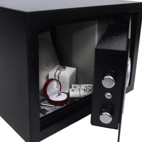 Sejf domowy biurowy zamek elektroniczny szyfrowy kluczyk kod XXL 35x25x25 cm