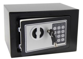 Sejf domowy z zamkiem elektronicznym na kluczyk lub kod 23x17x17 cm