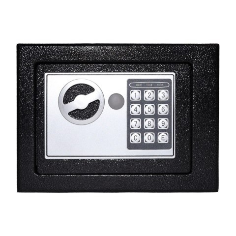 Sejf domowy z zamkiem elektronicznym na kluczyk lub kod 23x17x17 cm