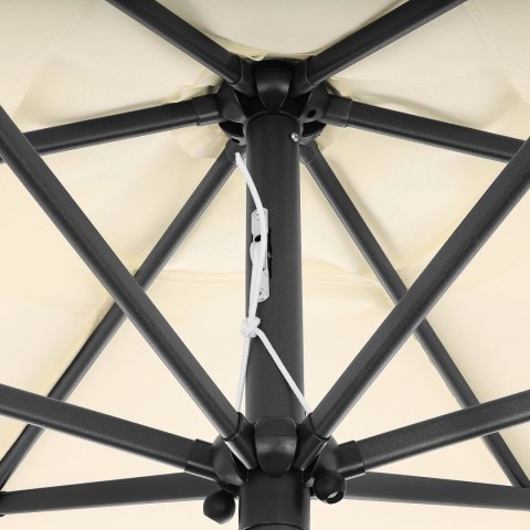 Składany parasol ogrodowy balkonowy regulowany 210 cm beżowy