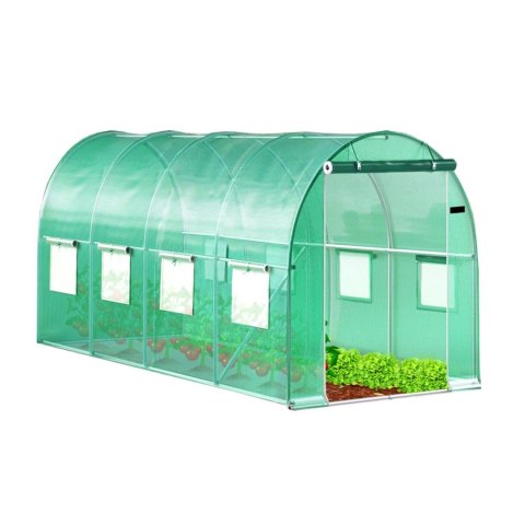 Tunel ogrodowy foliowy szklarnia folia 6x3x2m 18m2 zielony