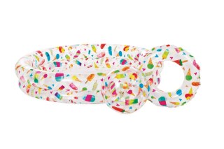 Zestaw basen dmuchany ogrodowy LODY 122x25cm + piłka + koło INTEX 59460