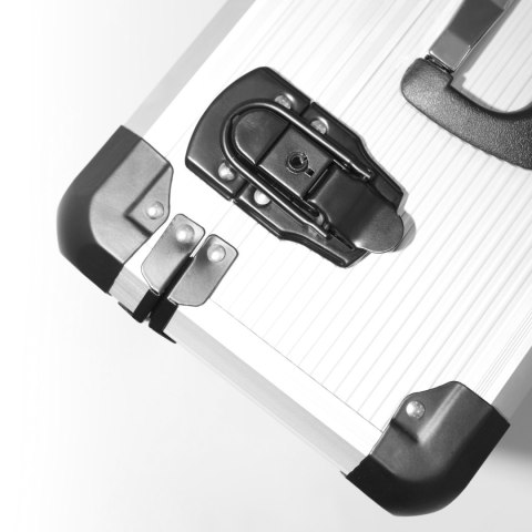 Duży zestaw narzędzi metalowa walizka na kółkach narzędziowa 189 elementów klucze wkrętaki bity