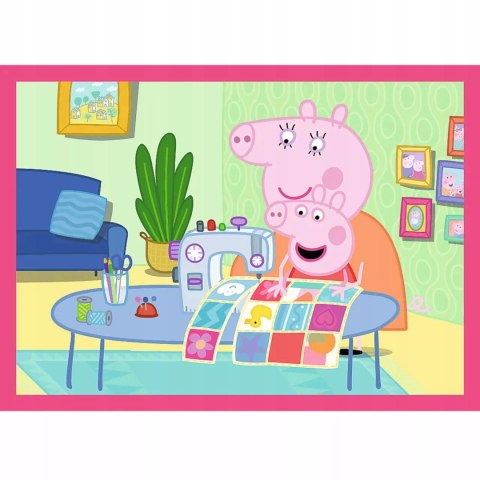 Puzzle 4 w 1 Świnka Peppa Peppa uwielbia przygody Trefl 34672