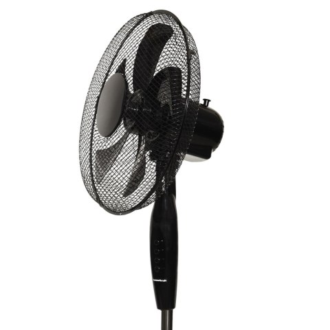 Wentylator podłogowy wiatrak stojący 5 łopatek mocny cichy 3 tryby regulacja 45W czarny Bauerkraft