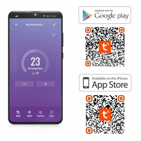 Klimatyzator przenośny KP46W z Wi-Fi