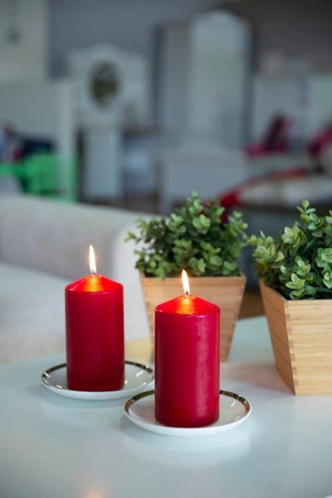 AURA Świeca Walec Biała 48h sw60/150-090