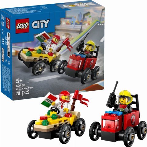 60458 - LEGO City - Zestaw wyścigówek: pizza kontra wóz strażacki