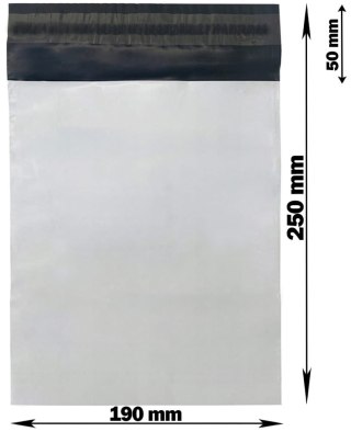 Foliopaki Kurierskie Białe B5 190x250mm - 1000 szt.