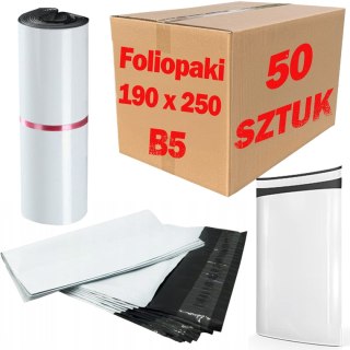 Foliopaki Kurierskie Białe B5 190x250mm - 50 szt.