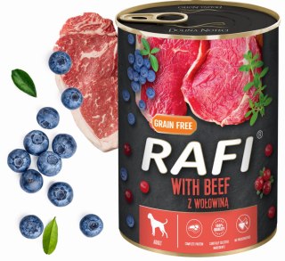 Zestaw 48x400g Karma Mokra Dla Psów RAFI MIX Smaków (Jagnięcina, Wołowina)