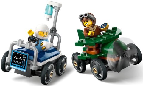 60459 - LEGO City - Zestaw wyścigówek: samolot kontra łóżko szpitalne
