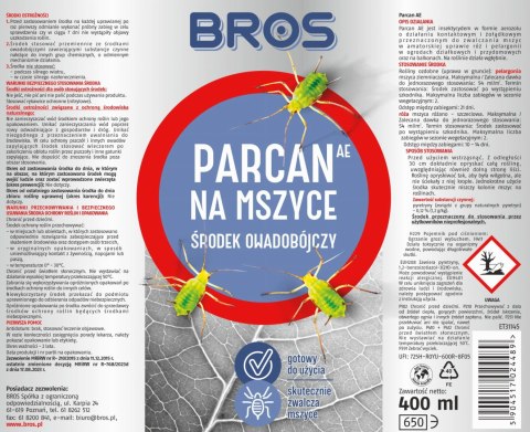 BROS - Parcan AE zwalcza mszyce spray 400ml