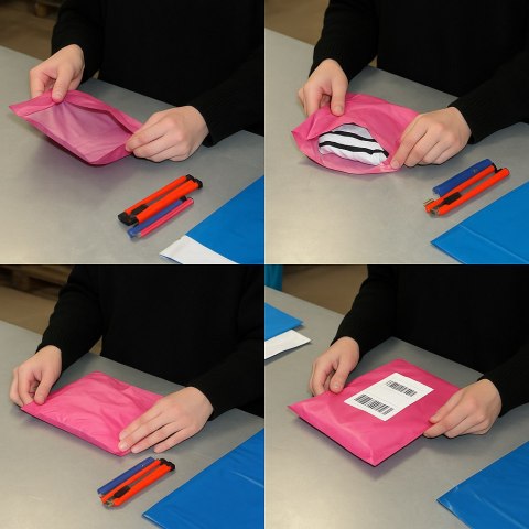 Foliopaki Kurierskie Różowe 200x300mm - 100 szt.