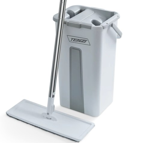 TENZI MOP Płaski Z Wyciskaczem - Mop Z Wiadrem Dwukomorowym