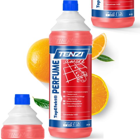 TENZI Top Efekt Perfume AMORE czerwony - Płyn do mycia posadzek i pielęgnacji - Zapachowy - 1L