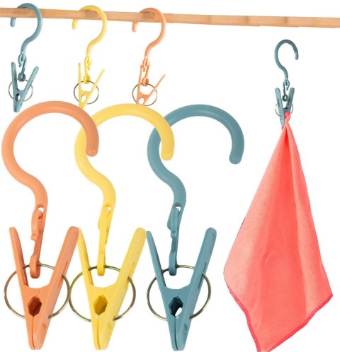 Klamerki Spinacze z Haczykiem Do Prania Ubrań Bielizny 3 szt. - 27325