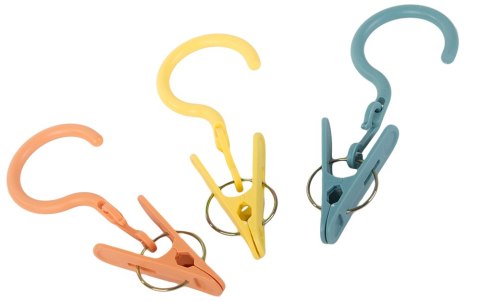 Klamerki Spinacze z Haczykiem Do Prania Ubrań Bielizny 3 szt. - 27325