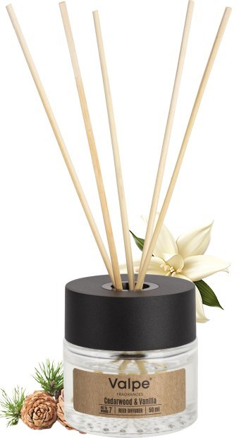 VALPE Dyfuzor Zapachowy Z Patyczkami DRZEWO CEDROWE - WANILIA 50 ml dz50-81