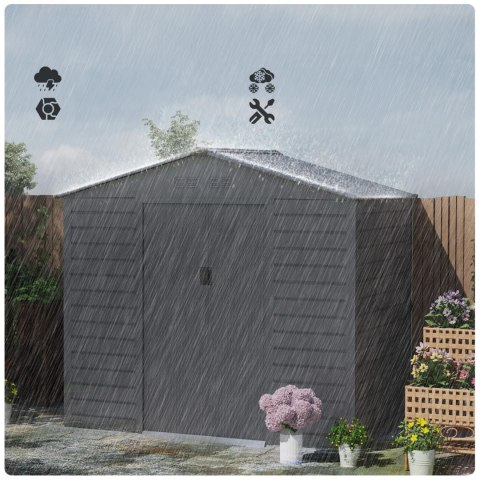 Domek Ogrodowy 213 x 131 x 192 cm Szary 2,43 m² PAKO 84H-352V00SR