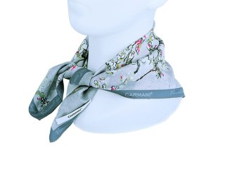 Apaszka - V. van Gogh, Kwitnący Migdałowiec, srebrna (CARMANI)