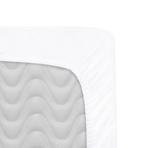 Prześcieradło satyna bawełniana z gumką biały 603/160x200