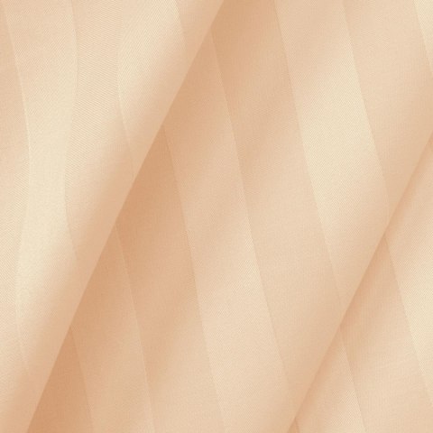 Poszewka satyna bambusowo-bawełniana STRIPE BEIGE/70x80 z listwą