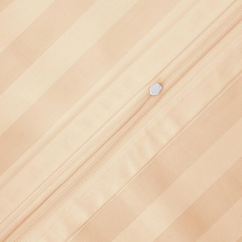 Poszewka satyna bambusowo-bawełniana STRIPE BEIGE/70x80 z listwą