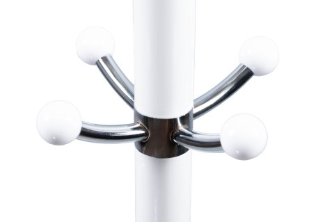 Nowoczesny podłogowy stojący obrotowy wieszak na ubrania marmurowa podstawa biały