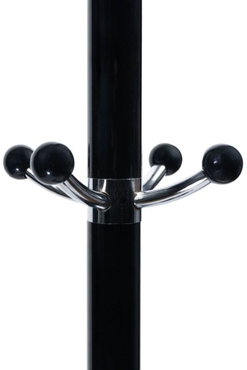 Podłogowy stojący obrotowy wieszak na ubrania marmurowa podstawa czarny