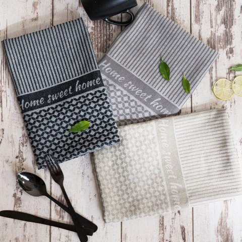 SWEET HOME Ścierka kuchenna, rozmiar 50x70cm, kolor czarny 007 (promocja)