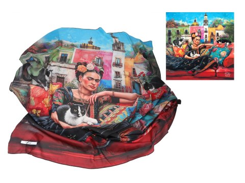 Chusta - Inspirowana malarstwem F. Kahlo (CARMANI)