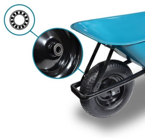 Taczka ogrodowa niebieska 250kg 100L