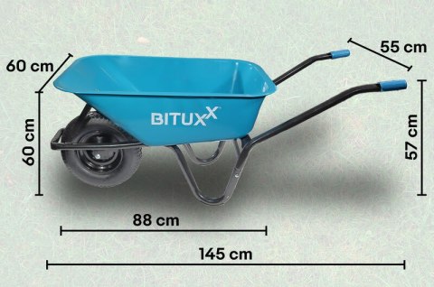 Taczka ogrodowa niebieska 250kg 100L