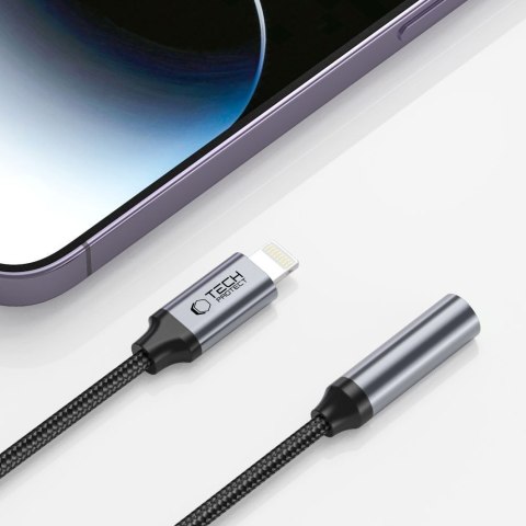 Adapter przejściówka iPhone Lightning - mini jack 3.5mm - czarny