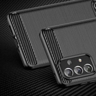 Elastyczne etui pokrowiec na Samsung Galaxy A73 Carbon Case - czarny