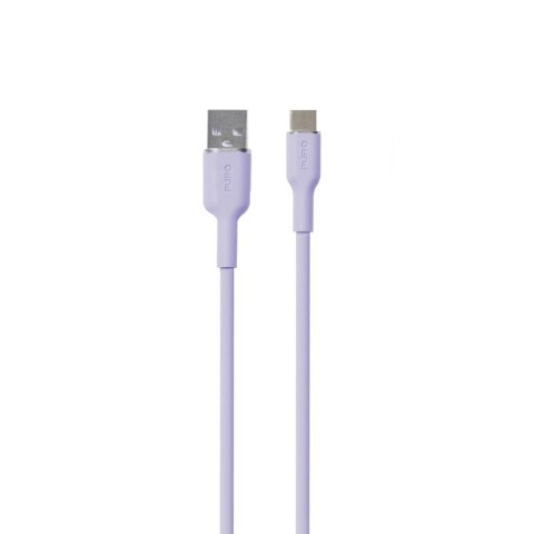 Kabel przewód USB-A - USB-C 1.5m - fioletowy
