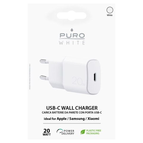 Ładowarka sieciowa USB-C 20W PD - biała