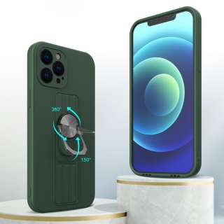 Silikonowe etui z uchwytem na palec i podstawką do Xiaomi Poco M4 Pro 5G Ring Case - czarny