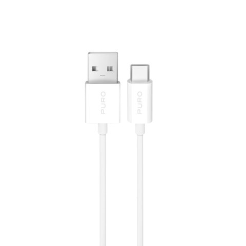Kabel przewód USB-A - USB-C 10W TPE 2m - biały
