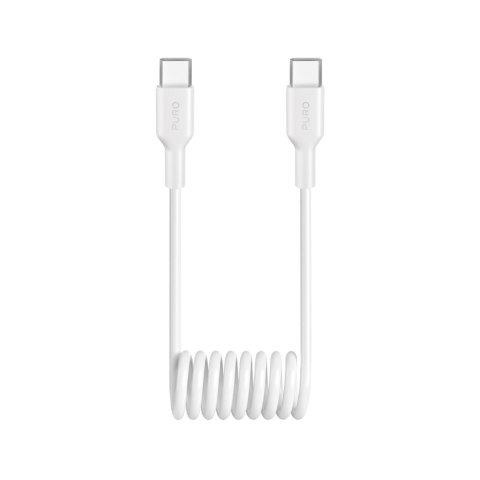 Kabel przewód spiralny USB-C 25W 1m - biały