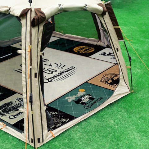 Mata piknikowa koc wodoodporny turystyczny 2 x 2 m - wielokolorowa