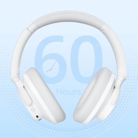 Słuchawki bezprzewodowe z aktywną redukcją hałasu Hybrid ANC SOUNFII Q20S - białe