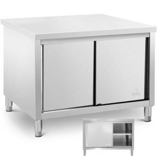 Stół blat roboczy centralny z szafką drzwi suwane ECO STAL 120 x 80 cm