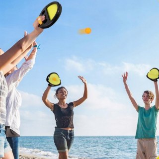 WOOPIE Catch Ball Gra Zręcznościowa Rzucaj Łap Dla Dwojga 2x Paletki+ 4 Piłki