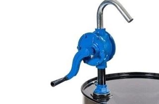 Pompa ręczna do ropy paliwa oleju nafty glikolu beczki na korbę ALU 30l/min