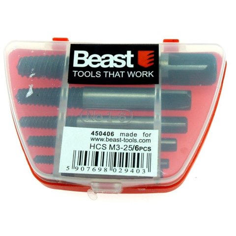 WYKRĘTAKI DO URWANYCH ZERWANYCH ŚRUB 3-25 MM 6szt